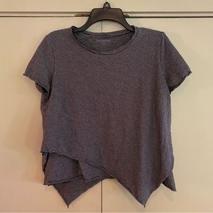 All Saints large women’s black and white striped T-shirt